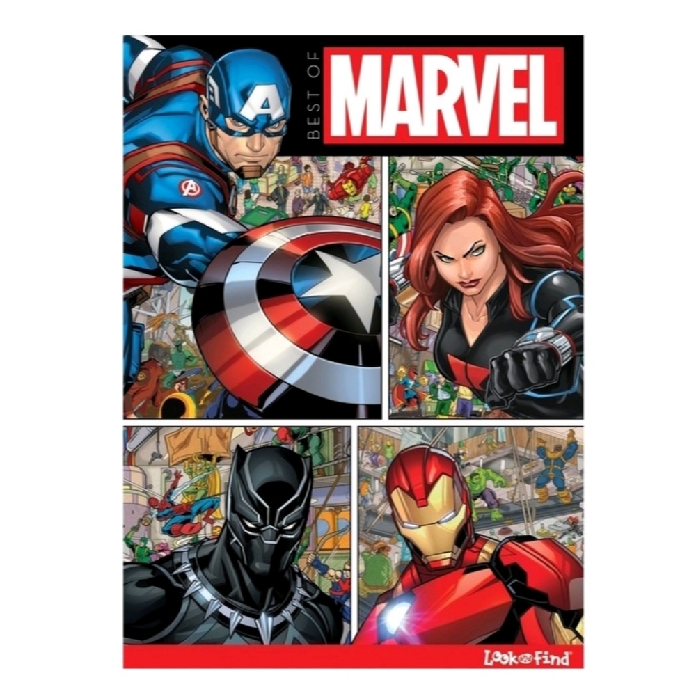 Best of Marvel Spider Man Avengers Look and Find Search Hardcover Book NWT